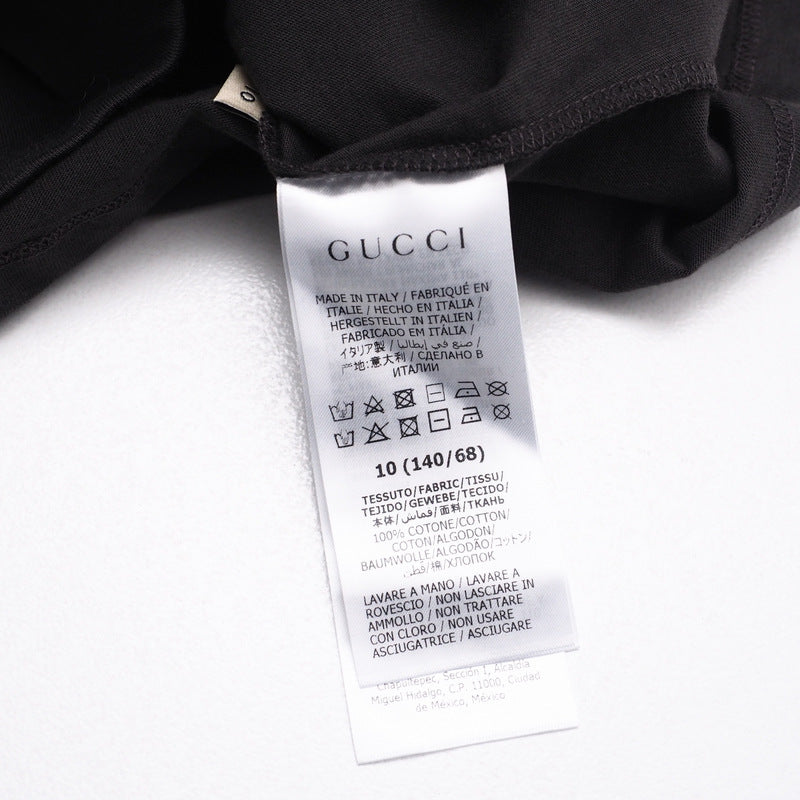 GUCCI Short sleeve T-shirt 610190 cotton Charcoal gray type 10（140/68）