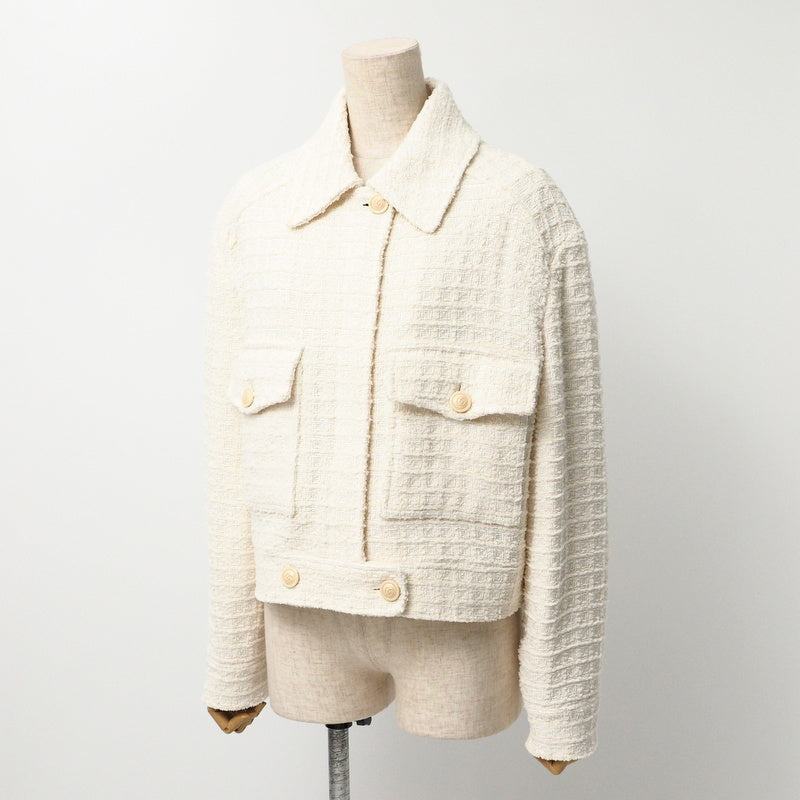 GUCCI Jacket 721995 tweed Ivory 40