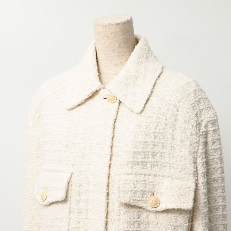 GUCCI Jacket 721995 tweed Ivory 40