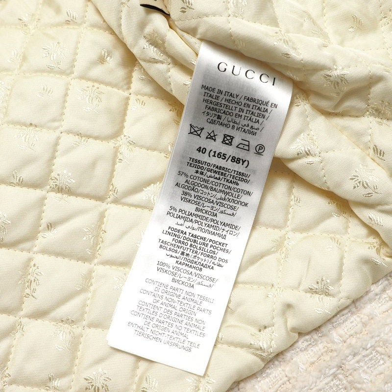 GUCCI Jacket 721995 tweed Ivory 40