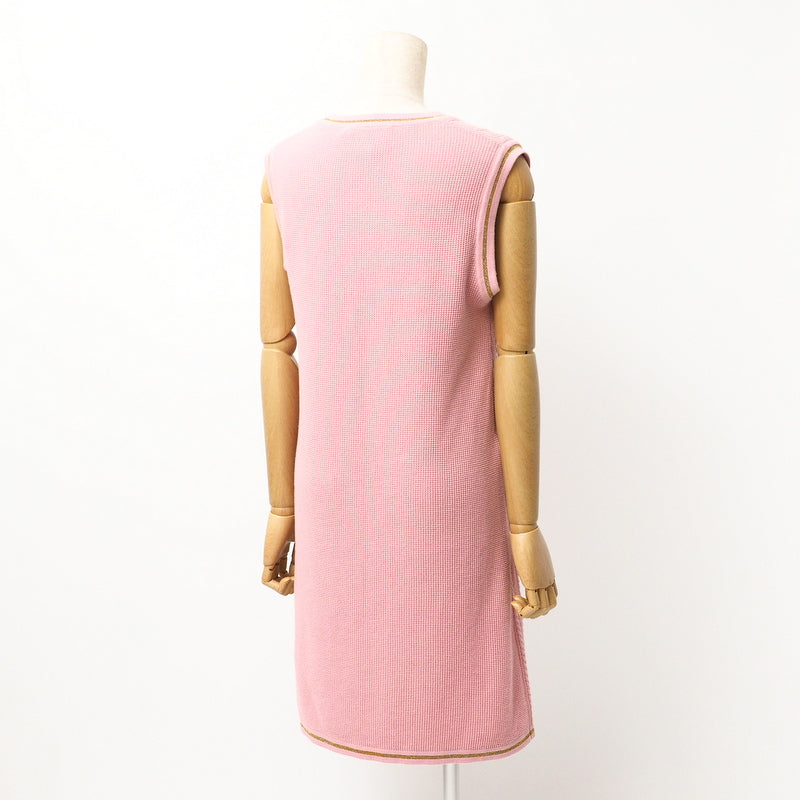 GUCCI one piece 658350 knit Pink / Gold S