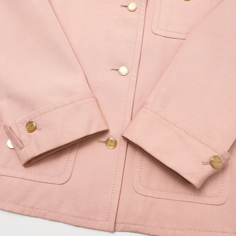 GUCCI Jacket 690932 98% rayon, 2% silk pink 42（170/92Y）