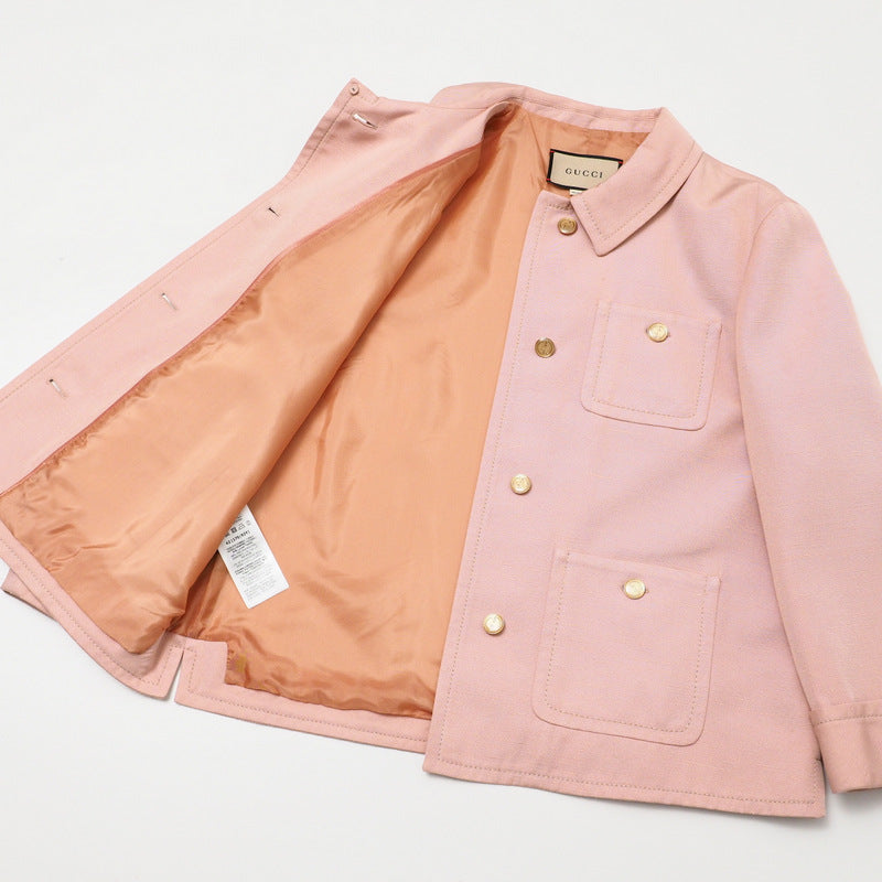 GUCCI Jacket 690932 98% rayon, 2% silk pink 42（170/92Y）