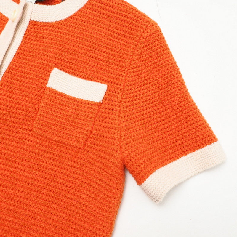 GUCCI one piece 635069 knit Orange / beige M