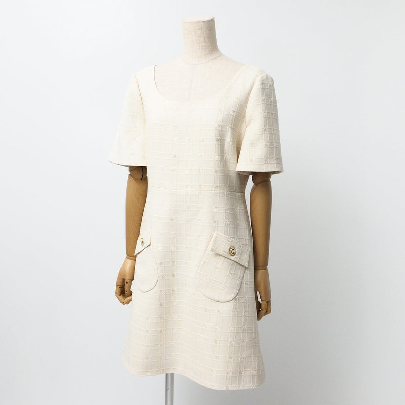 GUCCI one piece 631480 tweed Ivory 42