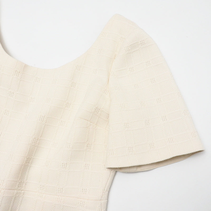 GUCCI one piece 631480 tweed Ivory 42
