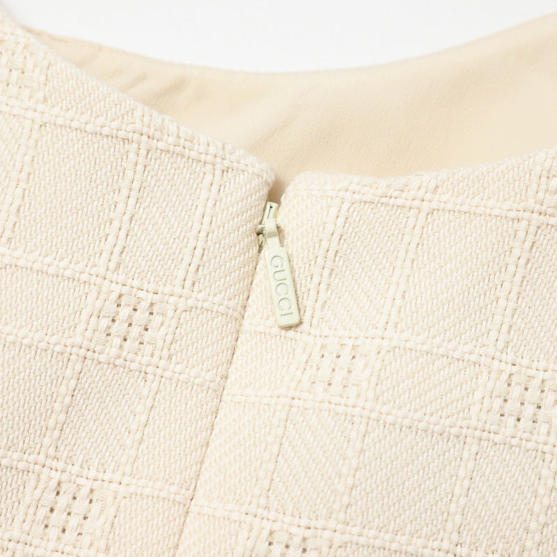 GUCCI one piece 631480 tweed Ivory 42