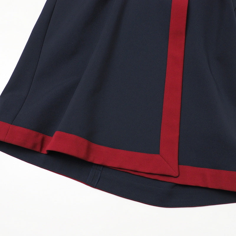 GUCCI one piece 598884 Rayon Navy / Bordeaux XS