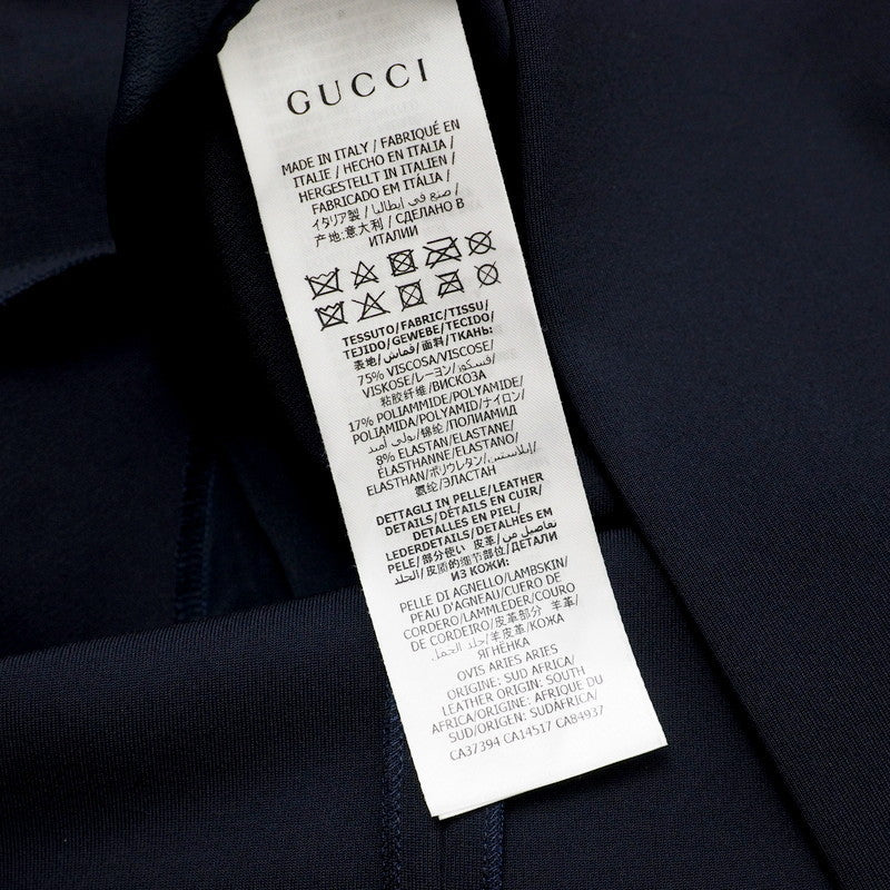 GUCCI one piece 598884 Rayon Navy / Bordeaux XS