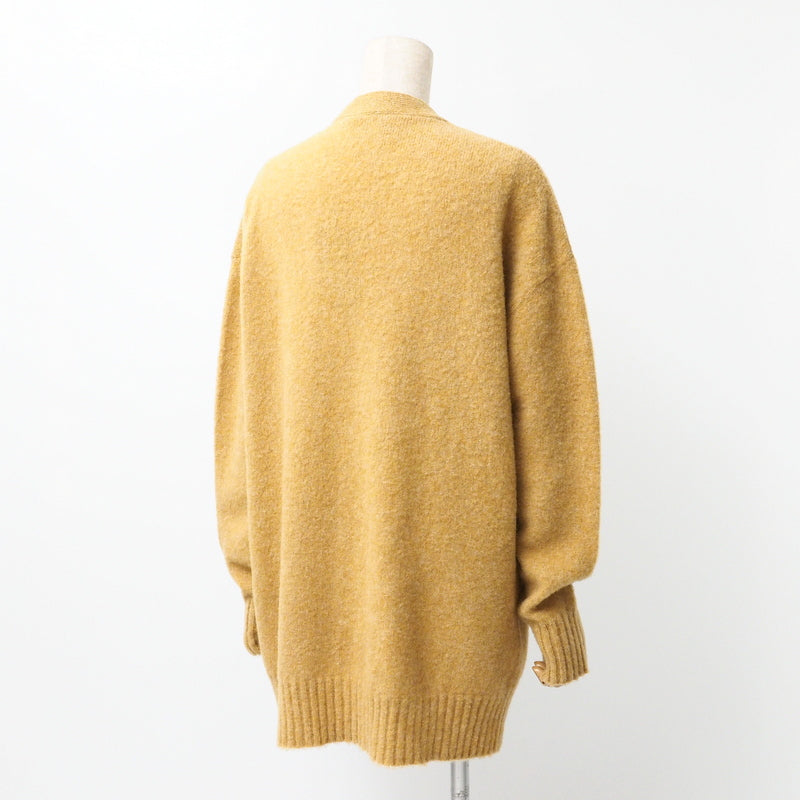 GUCCI cardigan 635162 wool mustard With Brooch Oversize M (170/92Y)