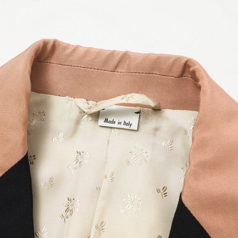 GUCCI tailored jacket 621256 55% cotton, 45% rayon Pink/Black/Gold 38（160/84Y）