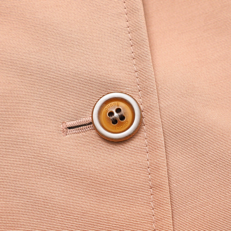 GUCCI tailored jacket 621256 55% cotton, 45% rayon Pink/Black/Gold 38（160/84Y）