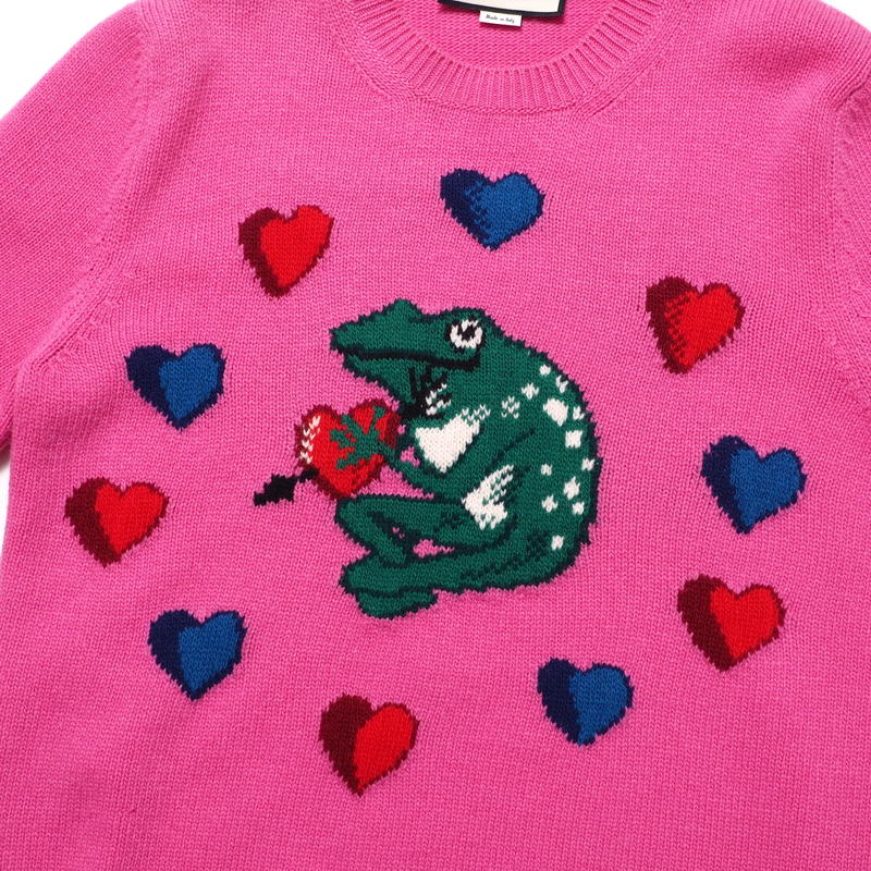 GUCCI sweater 579956 wool pink S