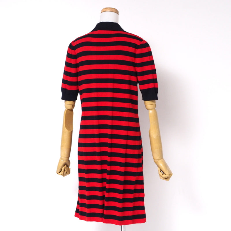GUCCI one piece 657895 cotton Navy / Red M