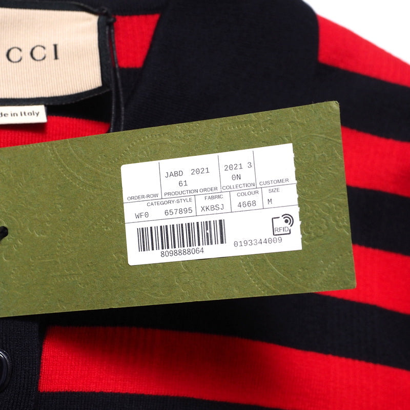 GUCCI one piece 657895 cotton Navy / Red M