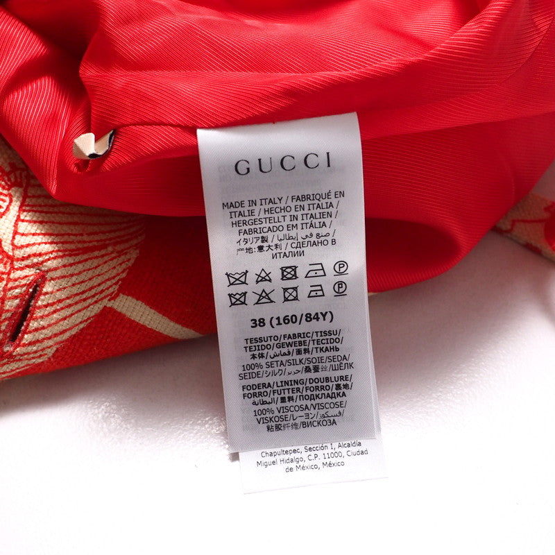 GUCCI Best 652265 silk Red / beige 38