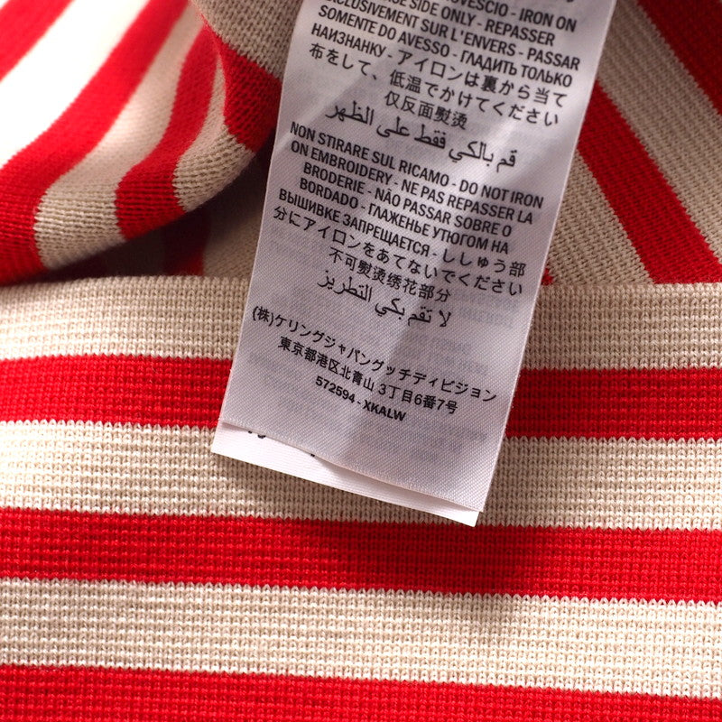 GUCCI sweater 572594 knit Beige / red M