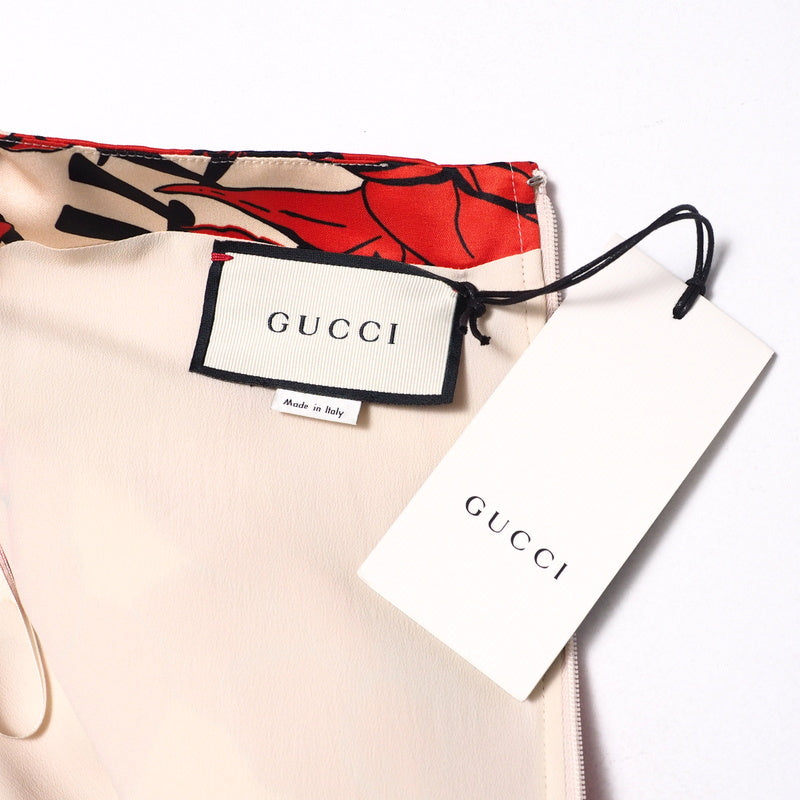 GUCCI one piece 631466 silk Red 40