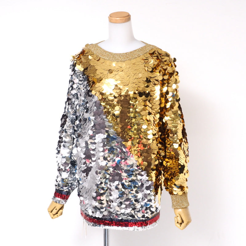 GUCCI sweater 514521 knit Silver / Gold S