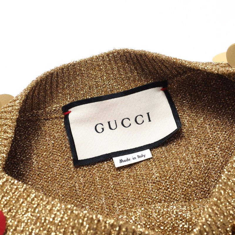 GUCCI sweater 514521 knit Silver / Gold S