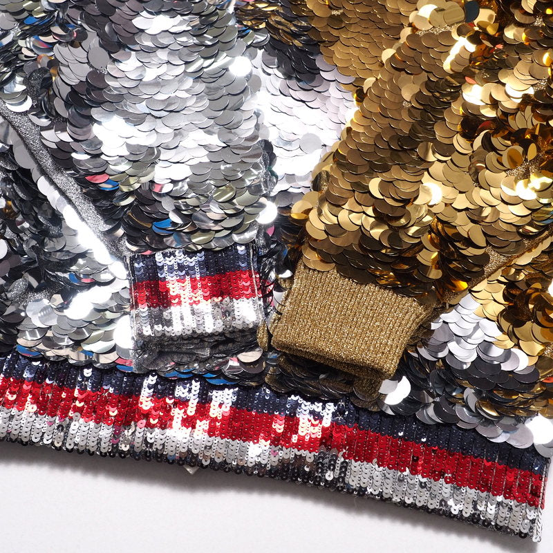 GUCCI sweater 514521 knit Silver / Gold S