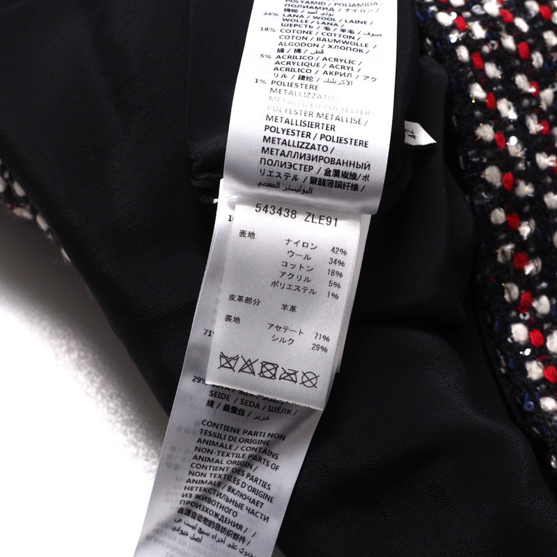GUCCI skirt 543438 tweed Red x Navy x Black x White 42