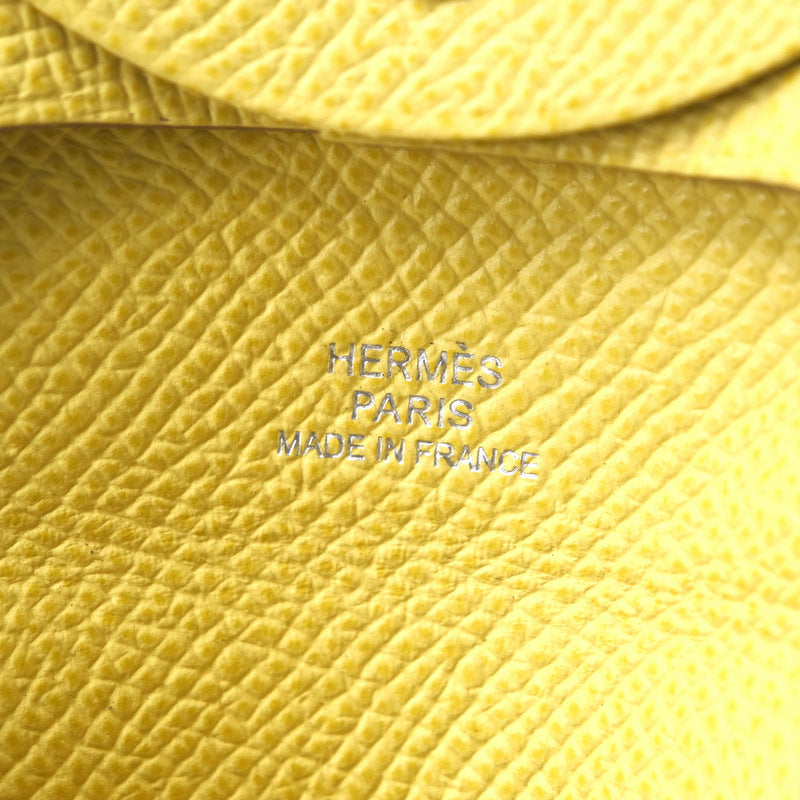 HERMES Coin case Epsom yellow Bastia
