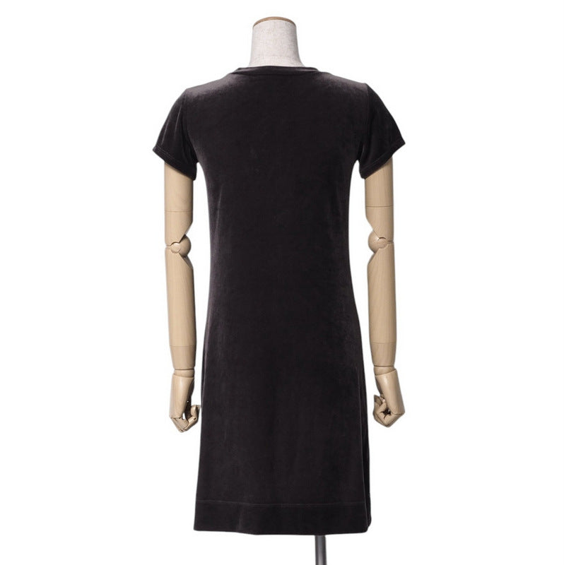 GUCCI one piece 271473 Velor charcoal XS