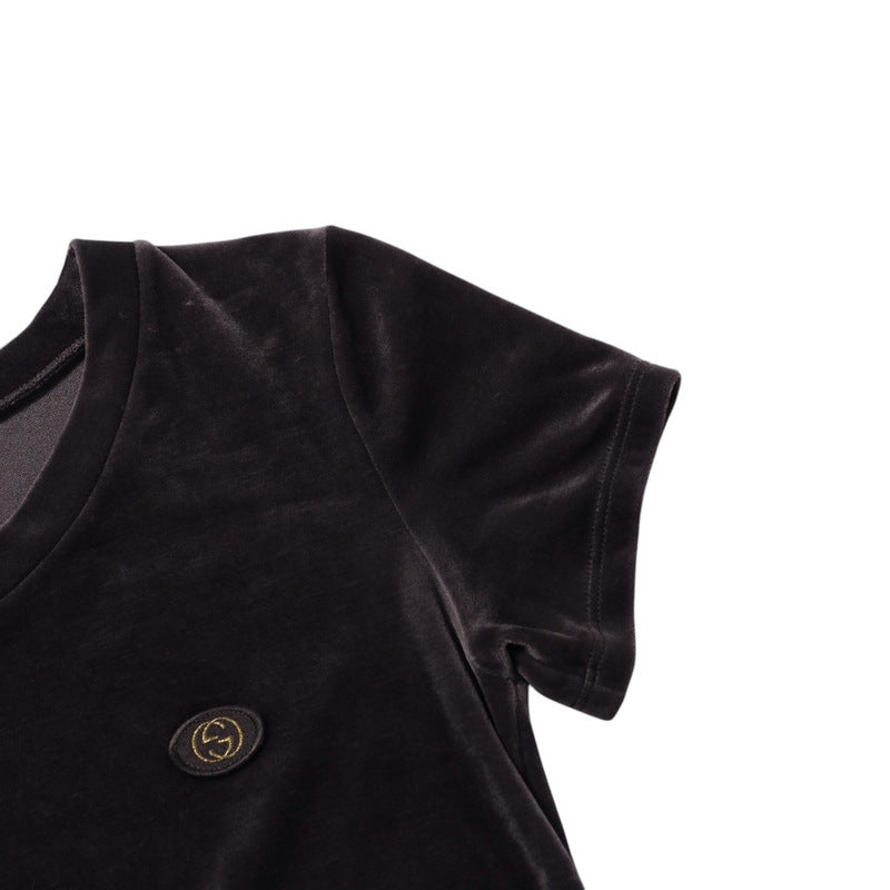 GUCCI one piece 271473 Velor charcoal XS
