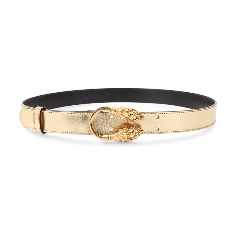GUCCI belt 037・1766・1424 leather gold 75・30