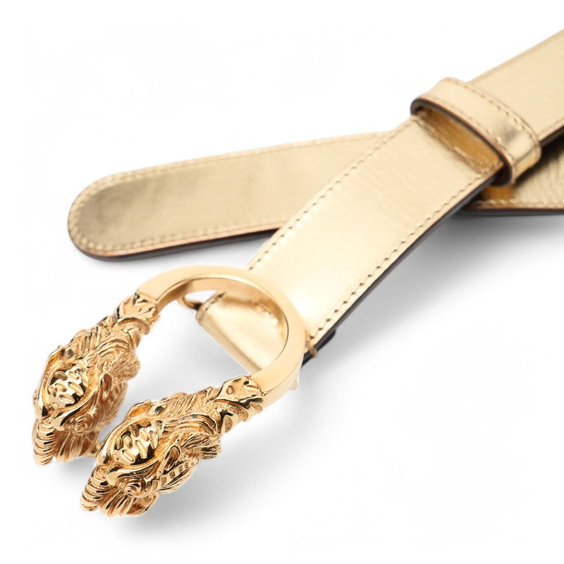 GUCCI belt 037・1766・1424 leather gold 75・30