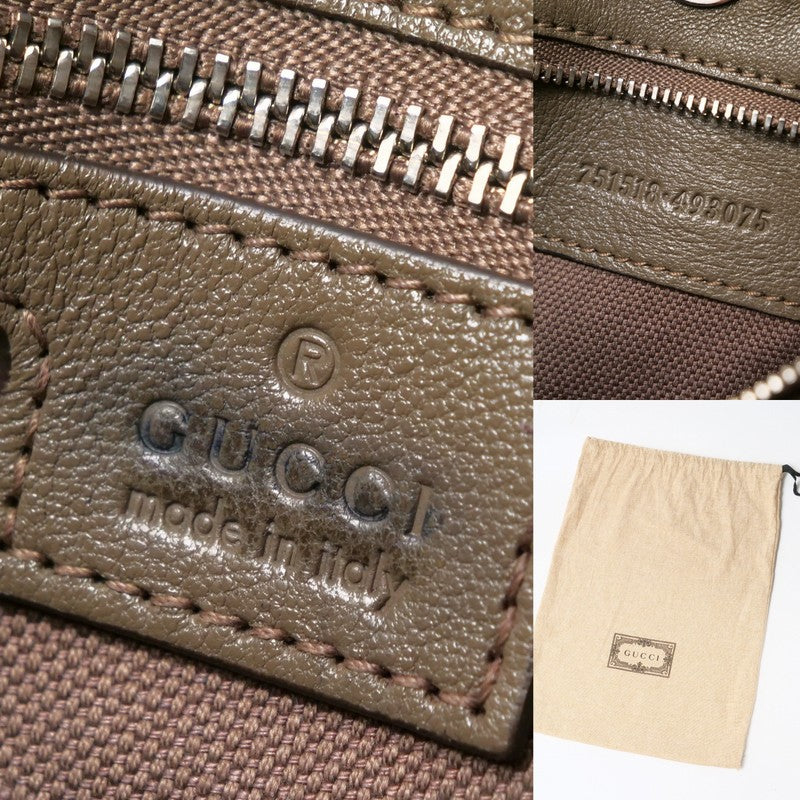 GUCCI Handbag 751518 leather Khaki type