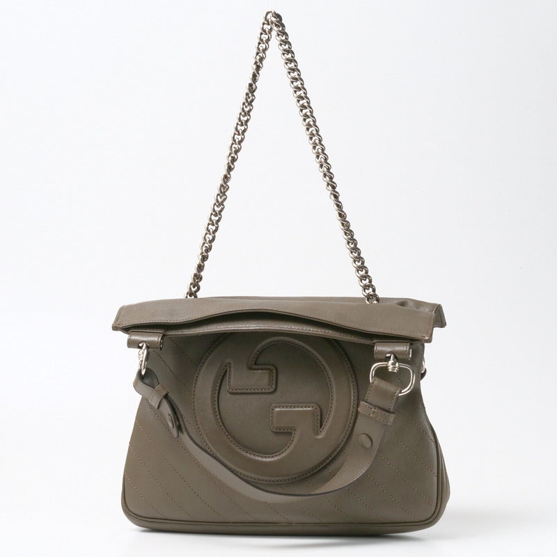 GUCCI Handbag 751518 leather Khaki type