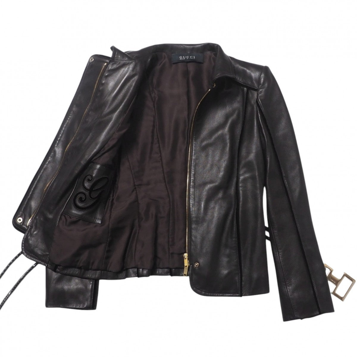 GUCCI Jacket 136350.XM216 Cowhide Brown 38