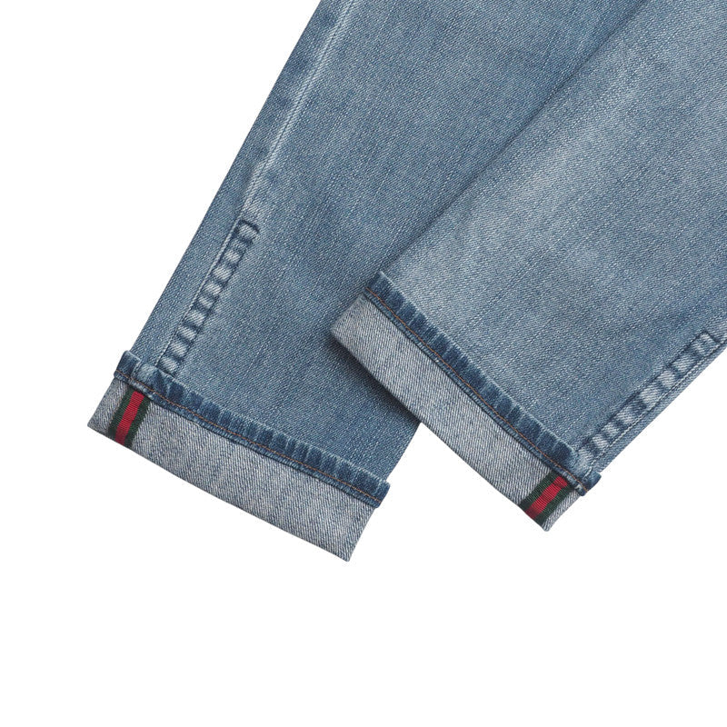 GUCCI Denim pants Cotton denim Indigo 36