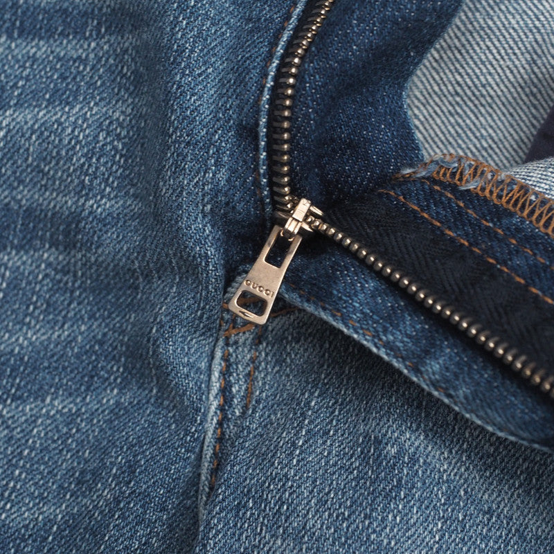 GUCCI Denim pants Cotton denim Indigo 36