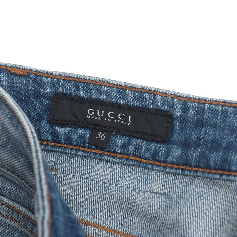 GUCCI Denim pants Cotton denim Indigo 36