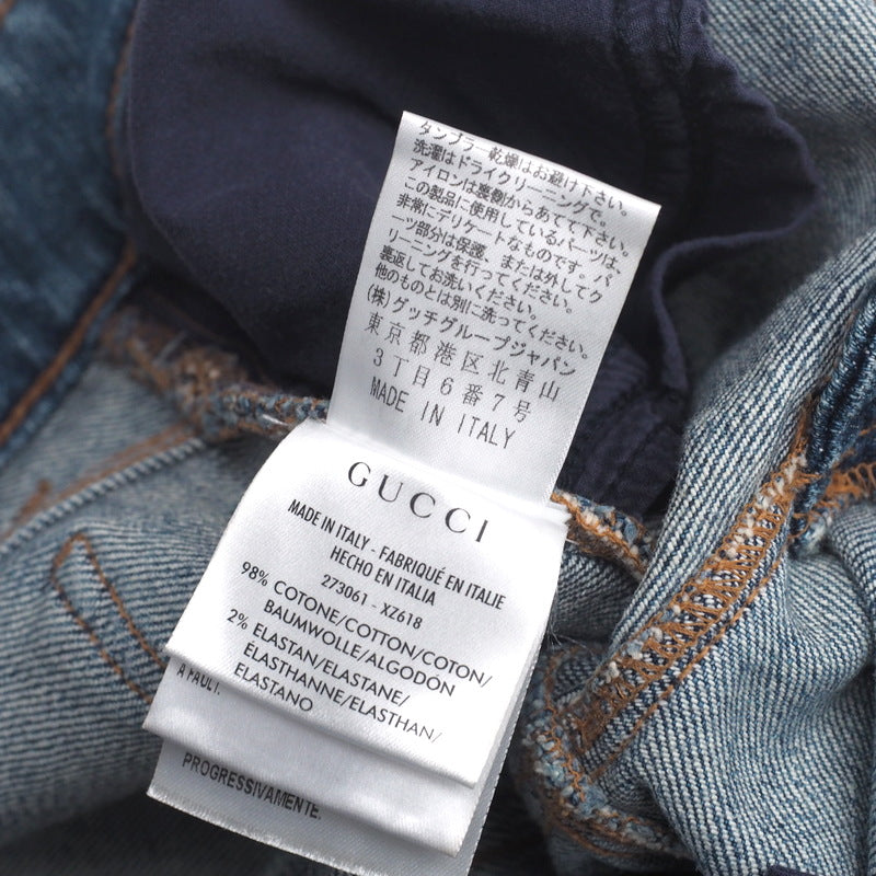 GUCCI Denim pants Cotton denim Indigo 36