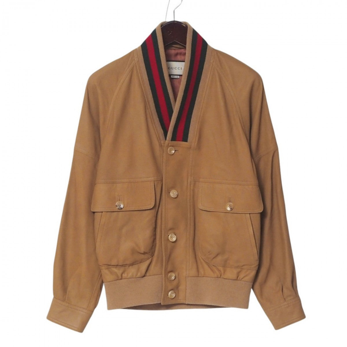 GUCCI Jacket 567428 goat Camel brown Sherry line 44