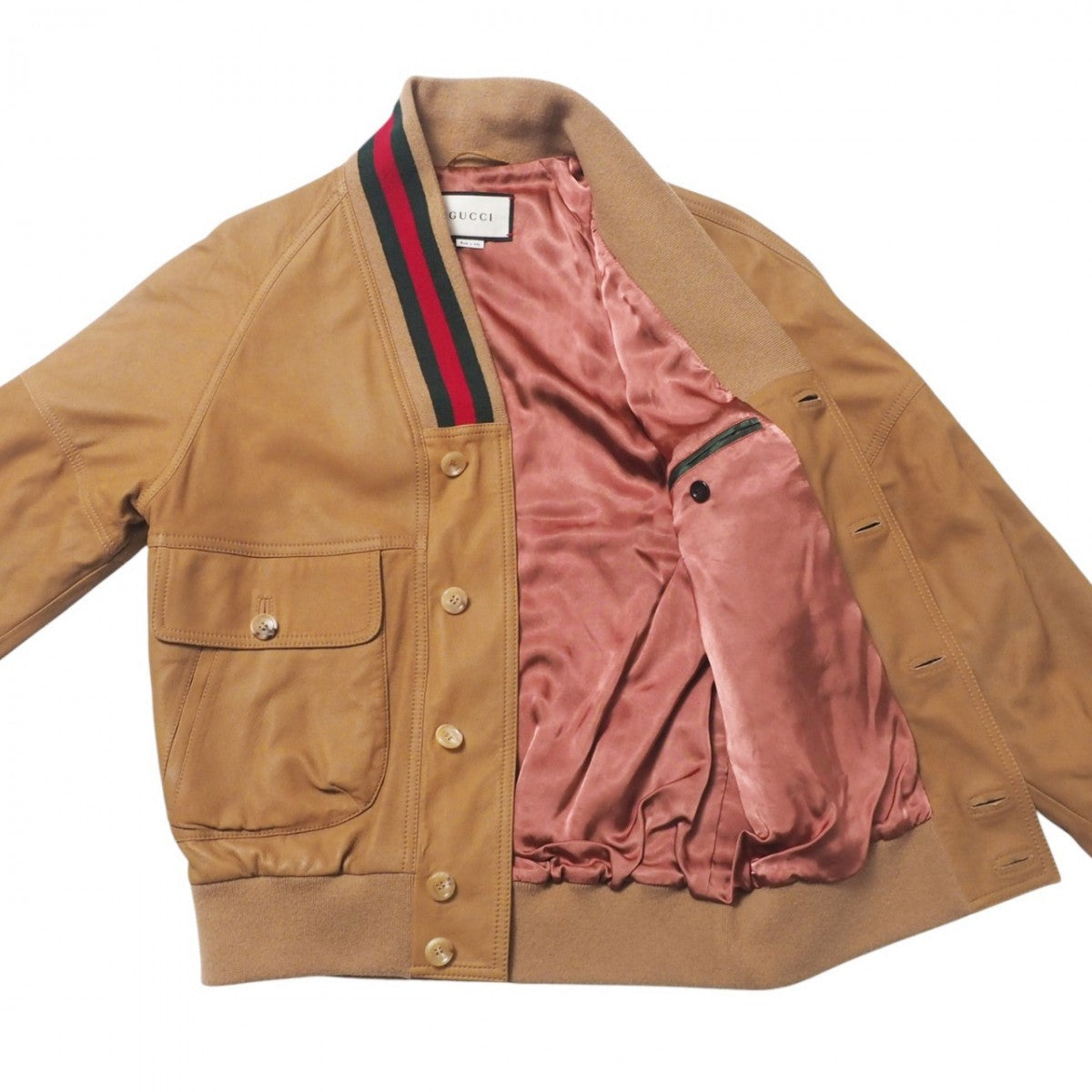 GUCCI Jacket 567428 goat Camel brown Sherry line 44