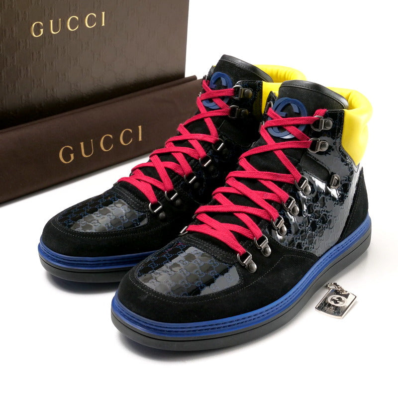 GUCCI sneakers 392167 leather black 10 2/1G