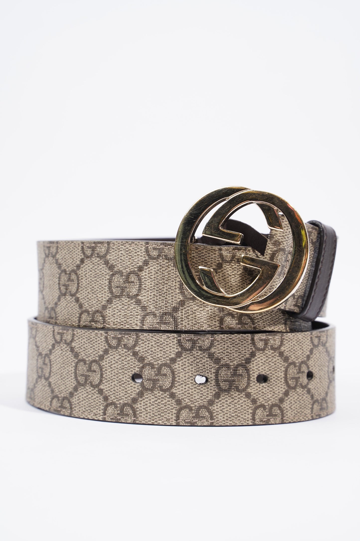 Gucci Interlocking G Belt GG Supreme Leather 95cm 34"
