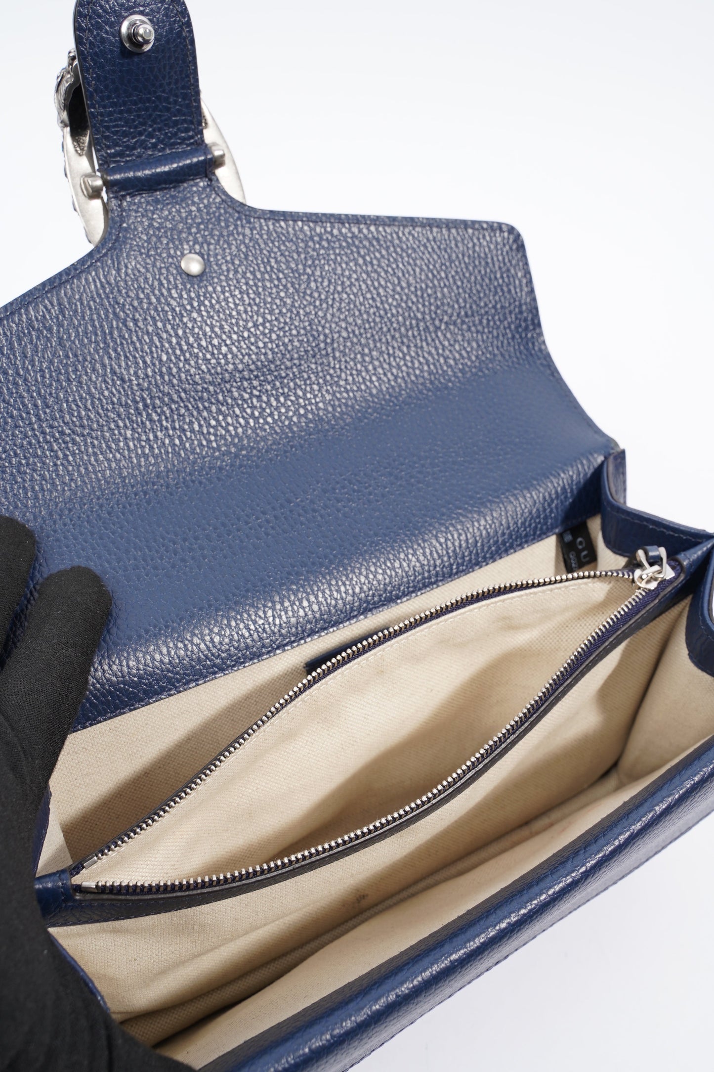 Gucci Dionysus Navy Leather Small