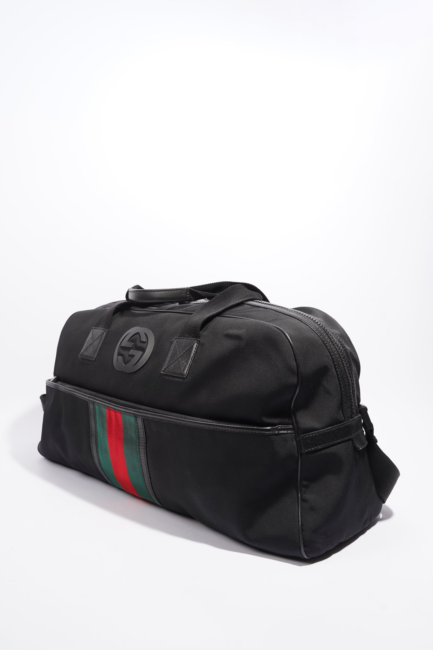 Gucci Parana Duffle Bag Black Canvas Large