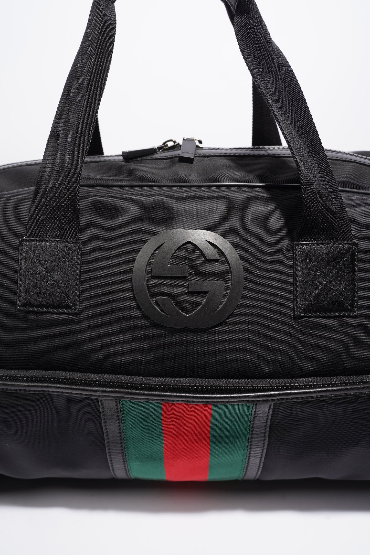 Gucci Parana Duffle Bag Black Canvas Large