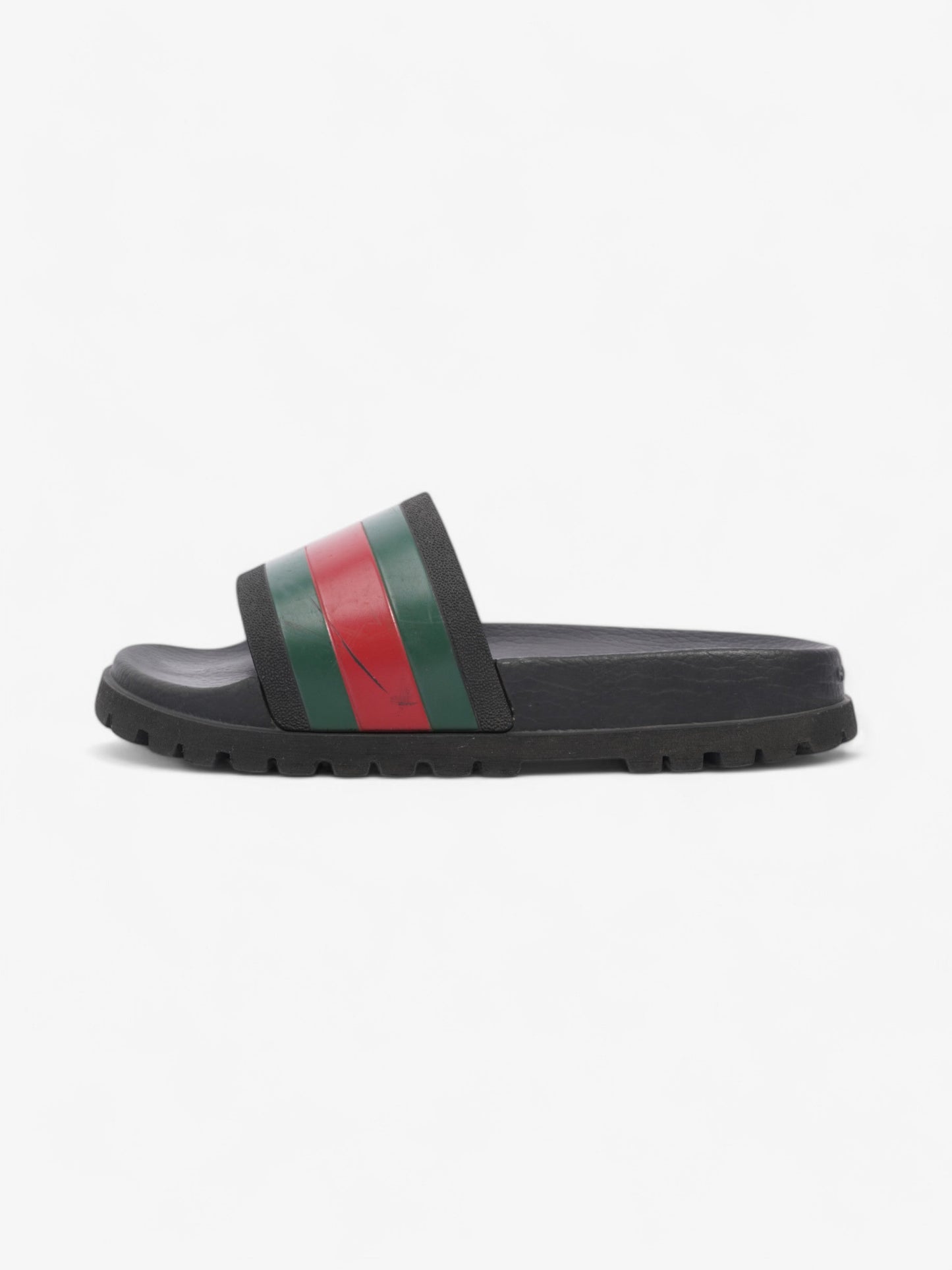Gucci Pursuit Trek Slides Black / Green / Red Rubber EU 41 UK 7