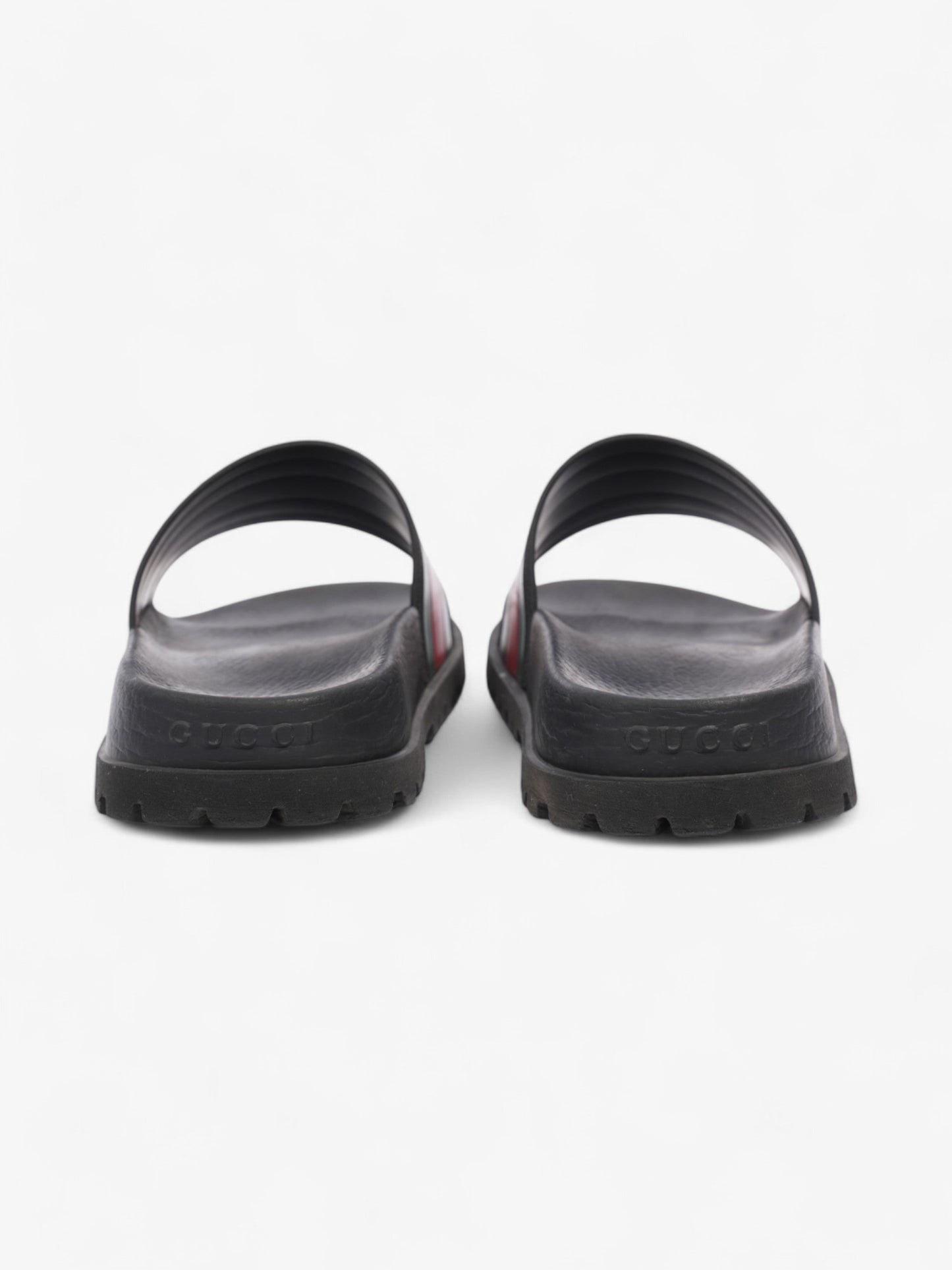 Gucci Pursuit Trek Slides Black / Green / Red Rubber EU 41 UK 7