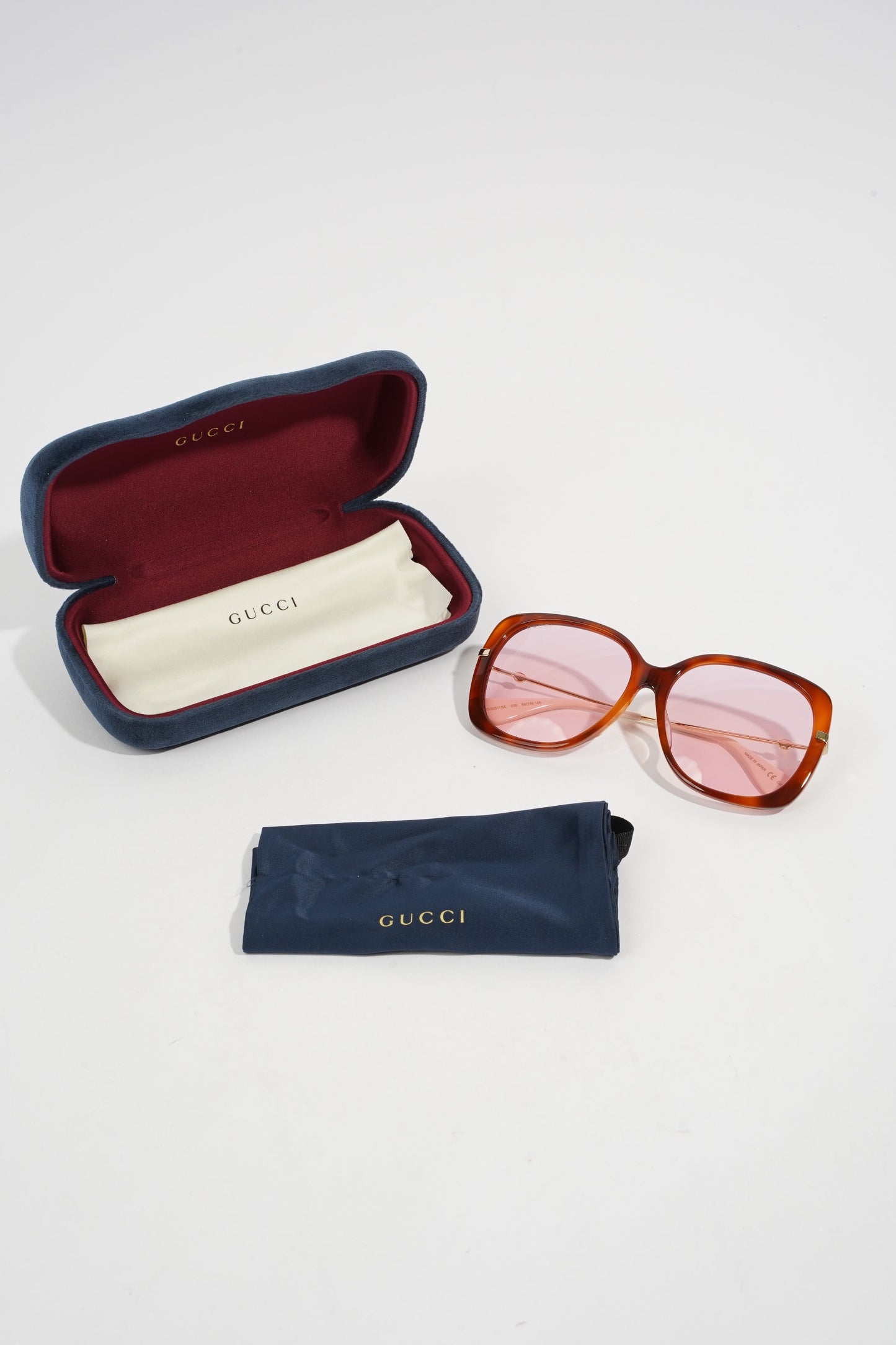 Gucci GG0511SA Sunglasses Pink / White Acetate 145mm