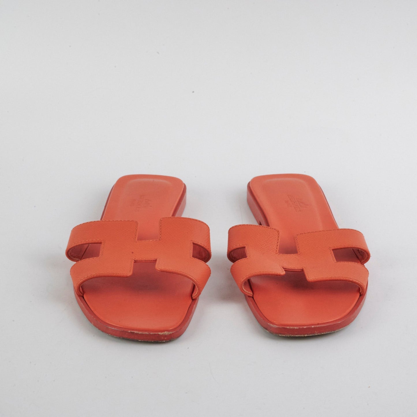 Hermes Oran Slides Orange Size 37