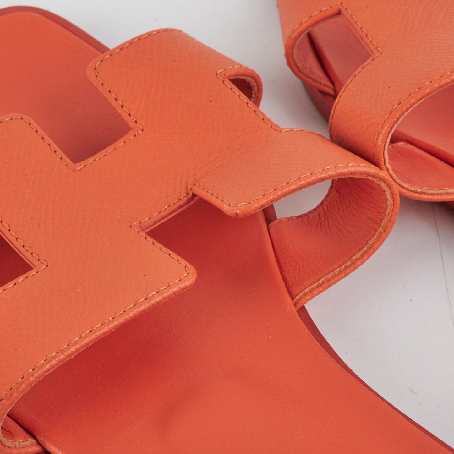 Hermes Oran Slides Orange Size 37